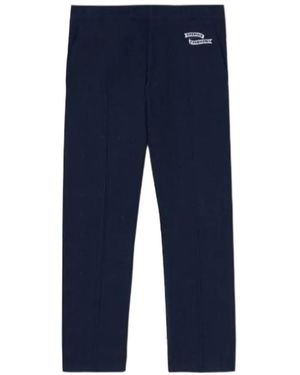 Opening Ceremony Embroidered-Logo Cable Knit Pants - Blue