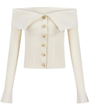 Zimmermann Rebellion Bandeau Knitted Cardigan - White
