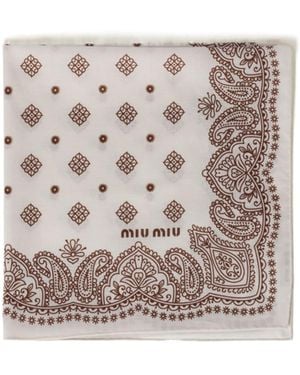マフラー・ストール Miu Miu Embroidered Mohair Blend Scarf Miu Miu Embroidered Mohair Blend Scarf | italist | REVERSIBLE
