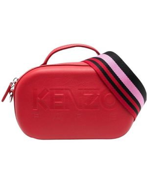 KENZO Logo-Embossed Tote Bag - Red