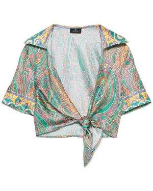 Etro Short-Sleeved Swimsuit - Blue