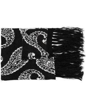 424 Paisley Pattern Scarf - Black