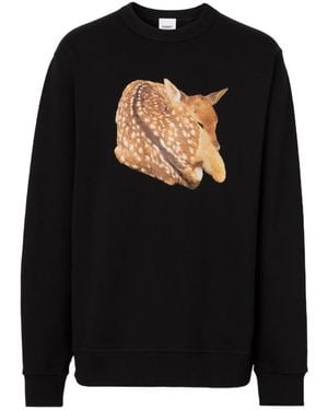 Burberry Graphic-Print Long-Sleeve Sweatshirt - Black