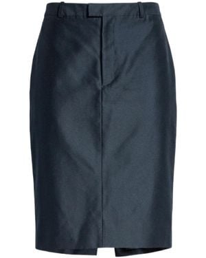 Gucci Silk Midi Skirt - Blue