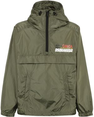 DSquared² Drawstring Anorak Jacket - Green