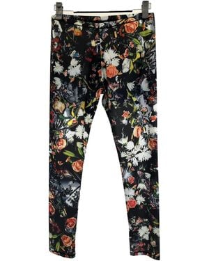 McQ Floral Pattern Casual Pants - Black