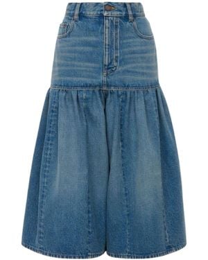 Chloé Chloé High-Rise Balloon Bermuda Shorts - Blue