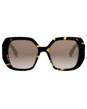 BVLGARI Geometric Frame Sunglasses - Brown