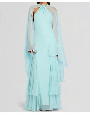 retrofte Rosalinda Chiffon Dress in Brown | Lyst