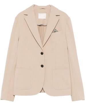 Circolo 1901 Single-Breasted Notched-Lapels Jacket - Natural