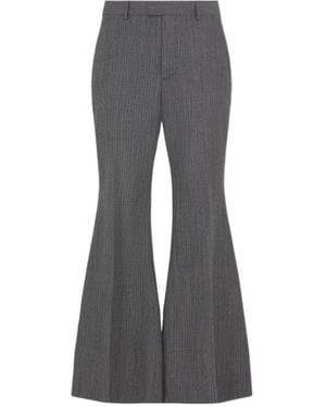 Ann Demeulemeester Leek Relaxed Wool Blend Bootcut Trousers - Grey