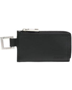 Jacquemus Stitch Detailed Card Case - Black