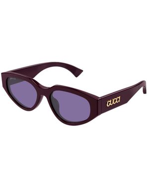 Gucci Eyewear Cat-Eye Frame Sunglasses - Purple