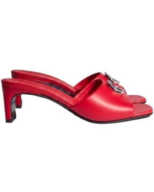 Gucci Slide Sandal With Double G - Red