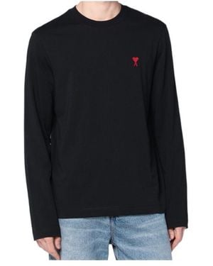 Ami Paris Ami De Coeur Long-Sleeve T-Shirt - Black