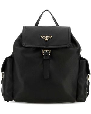 Prada Flap Shoulder Bag - Black