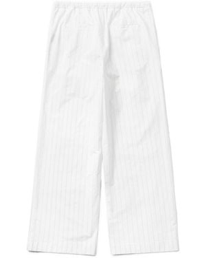 1989 STUDIO Striped Casual Trousers - White