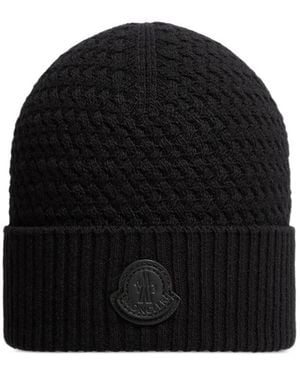 Moncler Logo Hat - Black