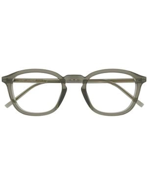 Saint Laurent Eyewear Oval-Frame Glasses - Metallic