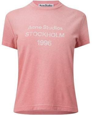 Acne Studios Crew Neck Short Sleeve Tee - Pink