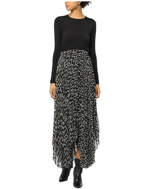 Isabel Marant Two-Tone Midi Skirt - Black