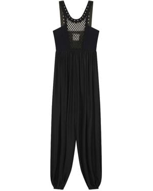 Stella McCartney Mesh Panel Jumpsuit - Black