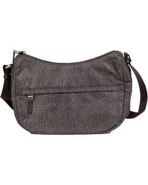 Borbonese Luna Middle Hobo Bag - Gray