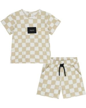 Marc Jacobs Checkerboard Label-Patch Tracksuit Set - White