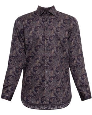 Etro Collared Long-Sleeved Shirt - Blue