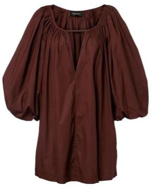 Adriana Degreas Cotton-Blend Minidress - Brown