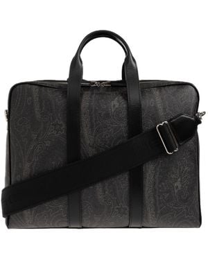 Etro Paisley Messenger Bag - Black