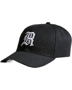 R13 Logo Embroidered Baseball Cap - Black