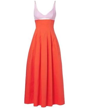 Jonathan Simkhai Maddy Cotton-Blend Poplin Midi Dress - Red