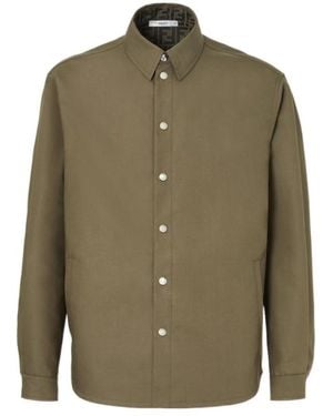 Fendi Mackintosh Fabric Blouson - Green