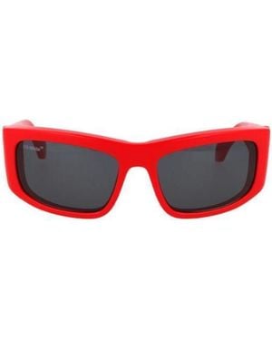 Off-White c/o Virgil Abloh Joseph Rectangular Frame Sunglasses - Red
