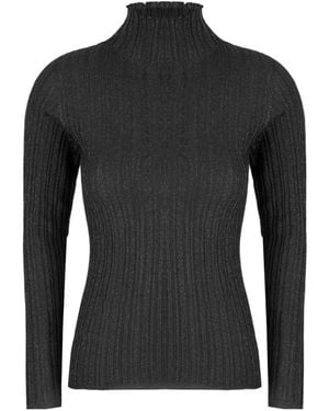 Fabiana Filippi Turtleneck Knit Top - Black