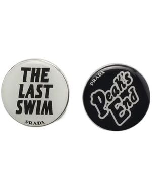 Prada Metal Pins - White