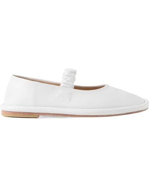 Lauren Manoogian Solid Colour Leather Ballet Flats - White