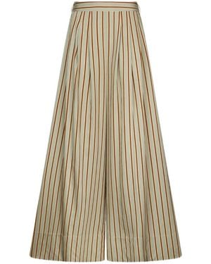 Liu Jo Striped Trousers - Natural