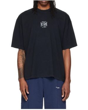 Vetements Oversized T-Shirt With Biker-Style Cross Graphic - Black