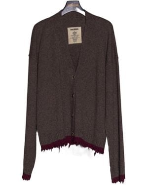 Uma Wang V-Neck Knit Cardigan - Brown