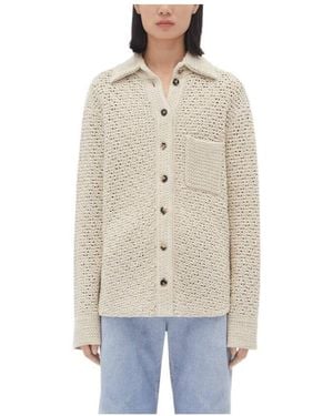 Bottega Veneta Crochet Knitted Shirt - White