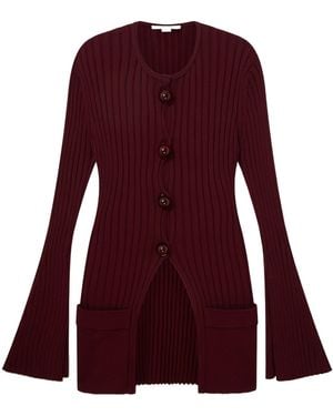 Stella McCartney Knitted Buttoned Cardigan - Purple