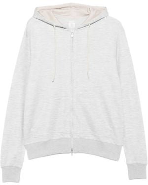 Eleventy Zip-Up Hoodie - White