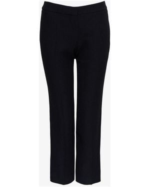 McQueen Cigarette Cropped Trousers - Black