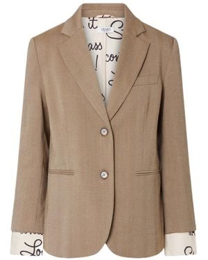 Liu Jo Herringbone Fabric Blazer - Brown