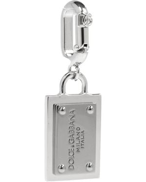 Dolce & Gabbana Logo Engraved Pendant - White