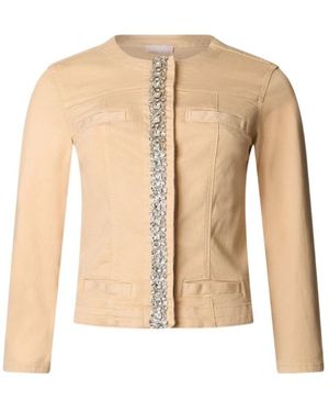 Liu Jo Jewel-Embellished Jacket - Natural