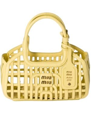 Miu Miu Leather Basket - Metallic