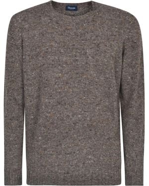 Drumohr Crew Neck Knit Jumper - Grey